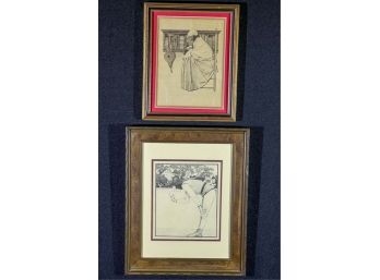MAXFIELD PARRISH (1870-1966) Two Works in B&W