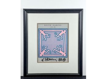 KEITH HARING (1958-1990) AUTOGRAPED EXPO POSTER