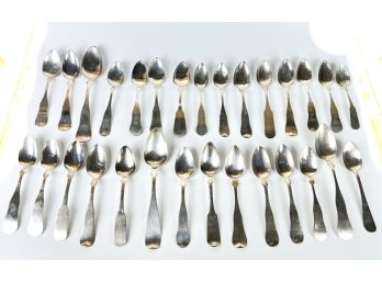 GROUPING (29) MISC COIN SILVER SPOONS