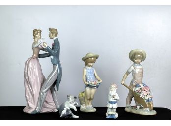 (5) PIECE GROUPING MISC LLADRO FIGURINES