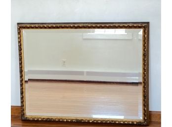 GILT CARVED w BEVELED GLASS OVERMANTLE MIRROR