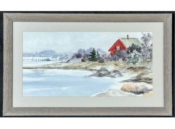'BEAL'S ISLAND - NEAR THE TAKE OUT' WATERCOLOR