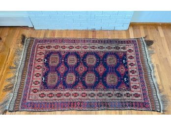 HANDWOVEN TRIBAL AREA RUG w CAMELS