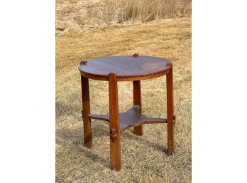 ARTS & CRAFTS ROUND TOP OAK TABLE