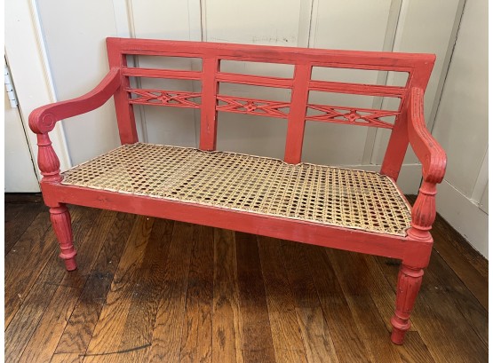 CHILD'S FRENCH PROVINCIAL SETTEE in SALMON