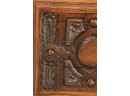 ARTS & CRAFTS CARVED & PAINTED OAK HUMIDOR