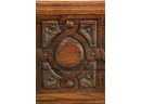 ARTS & CRAFTS CARVED & PAINTED OAK HUMIDOR