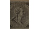 1827 LOUIS XVI & MARIE ANTOINETTE PRINT On WOVEN SILK
