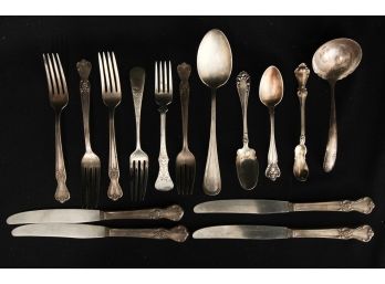 GROUPING OF STERLING SILVER FLATWARE Etc