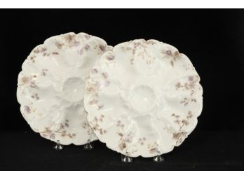 PAIR OF (18th 19th c) OYSTER TRAYS