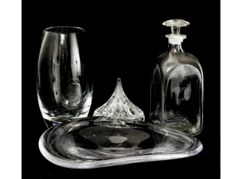 (4) GLASS and CRYSTAL TABLEWARES
