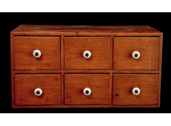 (6) DRAWER CABINET with PORCELAIN KNOBS