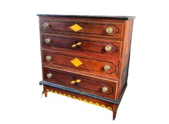 (Early 19th c) PAINT DECORATED CHEST OF DRAWERS