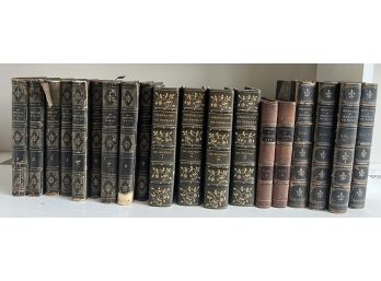 GROUPING OF LEATHER BOUND BOOKS