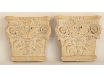 PAIR OF PLASTER CAPITALS by HOUSE PARTS INC