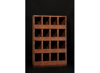 (Early 20th C) FOUR SHELF PARTS RACK