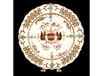 SAMPSON OF PARIS RETICULATED PORCELAIN PLATE