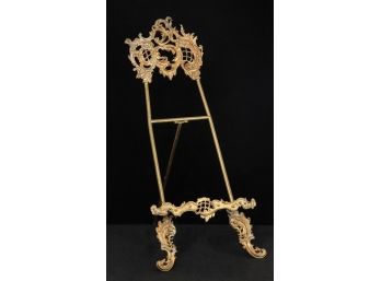ROCOCO INSPIRED BRASS TABLE EASEL