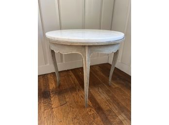 (Mid 20th c) FRENCH MARBLE TOP END TABLE