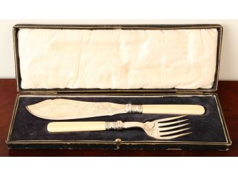 (2) PIECE CASED FISH SET by HARRISON FISHER & CO