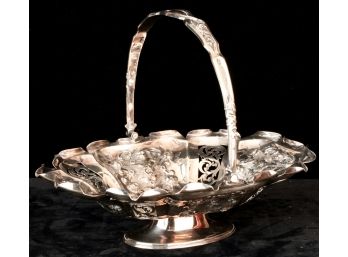 (19th/ 20th c) SILVER PLATED CAKE BASKET