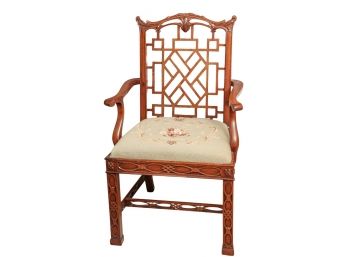MAITLAND-SMITH CHINESE CHIPPENDALE ARMCHAIR
