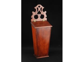 c1800 CANTED ENGLISH WALNUT PIPE / CANDLE BOX