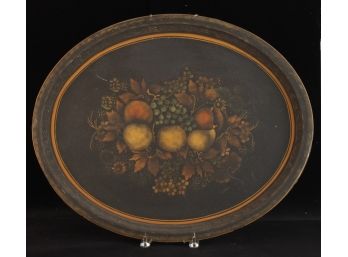 TOLEWARE TRAY DECORATED in 1945