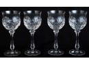 SET (4) MIKASA CRYSTAL WINE GLASSES
