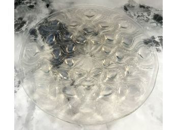 R. LALIQUE FRANCE IRIDESCENT GLASS PLATE