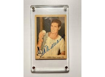 AUTOGRAPHED 1959 FLEER TED WILLIAMS #56 2000th