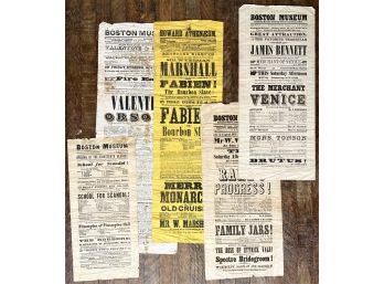 GROUP OF BOSTON MUSEUM THEATRICAL BROADSIDES