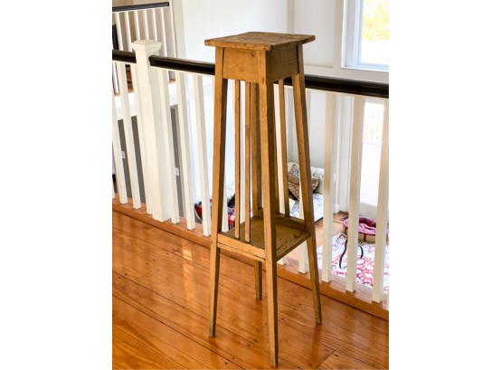 PAINTED ARTS & CRAFTS (2) TIERED PLANT STAND