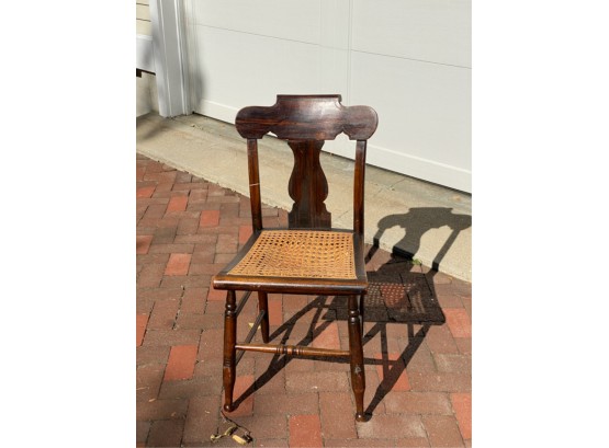 HITCHCOCK SIDECHAIR WITH CANED SEAT & SHAPED SPLAT