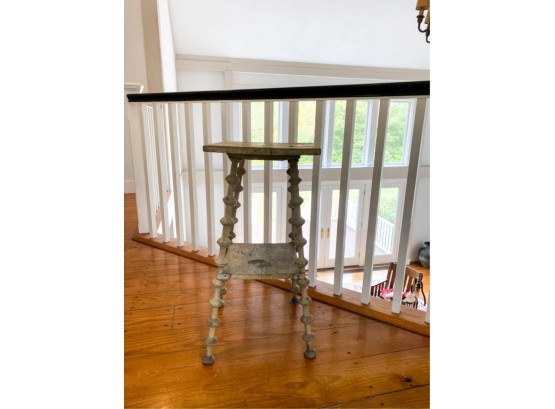 PAINTED (2) TIERED VICTORIAN SPOOL STAND