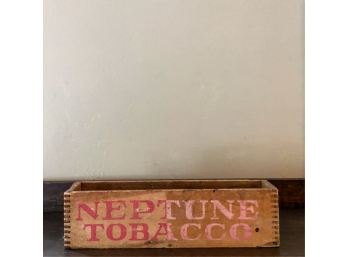 'NEPTUNE TOBACCO' DOVETAILED ADVERTISING BOX