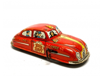 MARX TOYS 'CHIEF FIRE DEPT #1' WIND UP TIN LITHO