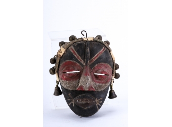 NGERE PAINTED DANCINGMASK adorn with BRONZE BELLS