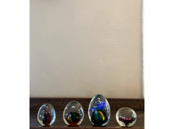 GROUP OF (4) PAPERWEIGHTS