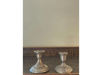 PAIR OF WEIGHTED STERLING CANDLESTICKS (1) TOWLE