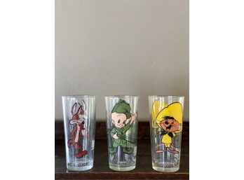 (3) LOONEY TUNES 1973 PEPSI COLLECTOR SERIES CUPS