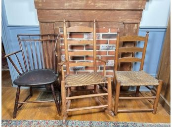 (3) COUNTRY CHAIRS
