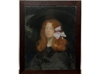 LAURA COOMBS HILLS (1859-1952) PASTEL PORTRAIT
