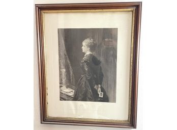 FRAMED 'YES OR NO?' ENGRAVING