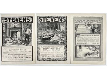 (2) 1902 STEVENS ARMS ADS w/ 1902 WINCHESTER AD