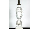ITALIAN TABLE LAMP w APPLIED FLORAL DECORATION