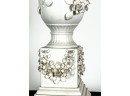 ITALIAN TABLE LAMP w APPLIED FLORAL DECORATION