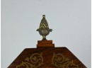 (19th C) FRENCH MANTLE CLOCK w BRASS INLAY