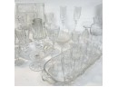 INTERESTING & GENEROUS LOT OF CLEAR GLASS