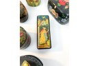 LOT of INDIAN/RUSSIAN COVERED BOXES